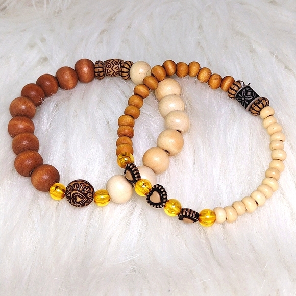 Handmade Wood Stackable Bracelets (2) - Picture 5 of 5